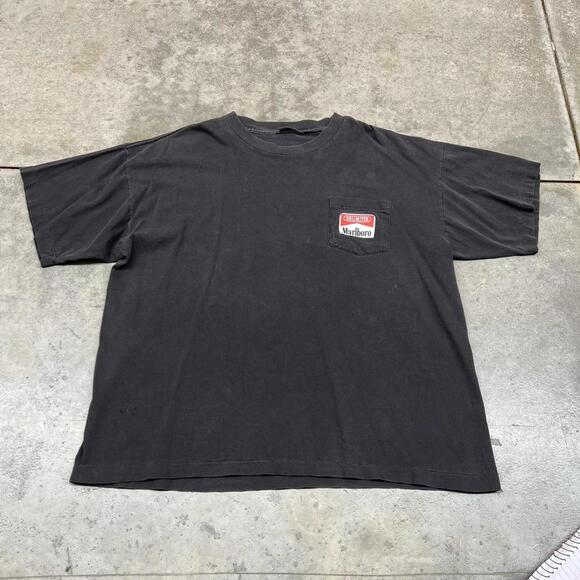 vintage marlboro unlimited made in usa train faded black shirt size xl - Picture 3 of 5